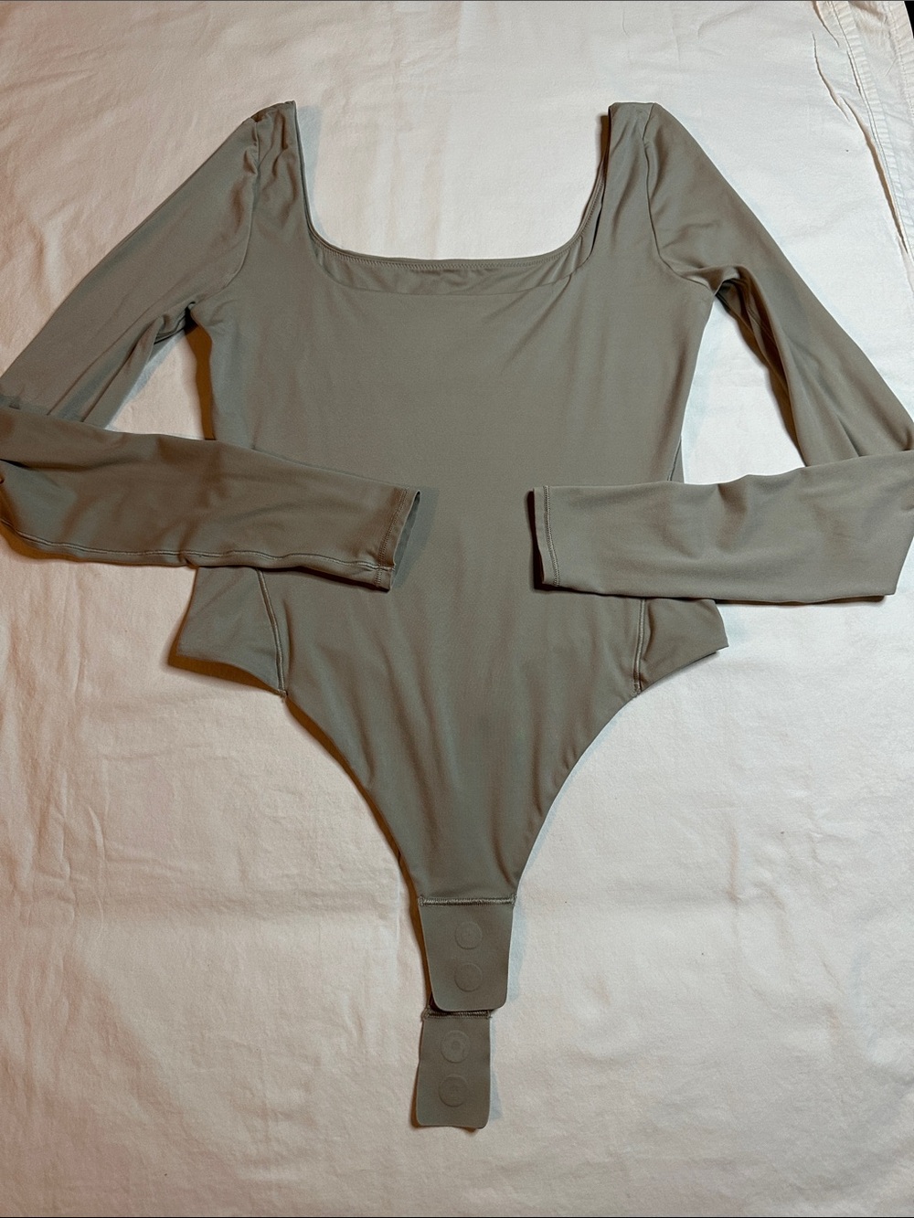Lululemon Wundermost Ultra-Soft Nulu Square Neck Long-Sleeve Bodysuit Size S